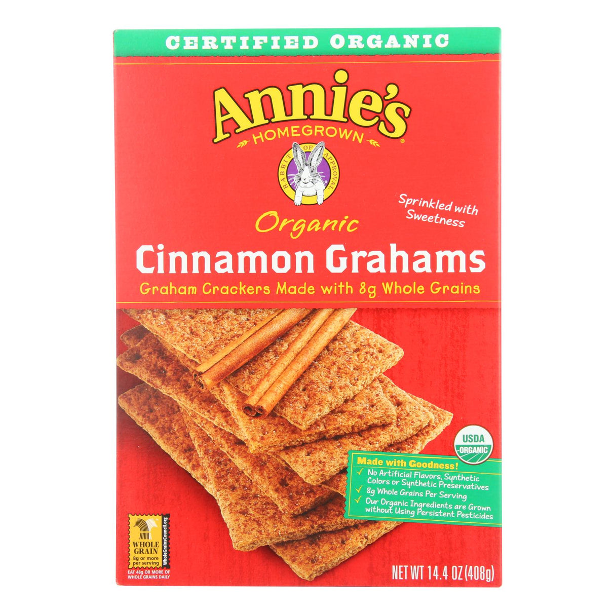 Crackers, Graham, Cinnamon, Whole Grain,12 - 14.4 OUNCE