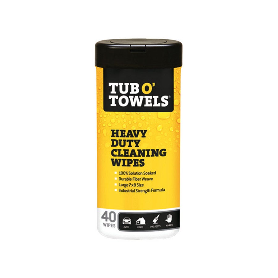 Cleaner, Heavy Duty, Wipes, 8 x 7 Inch,1 - 40 COUNT