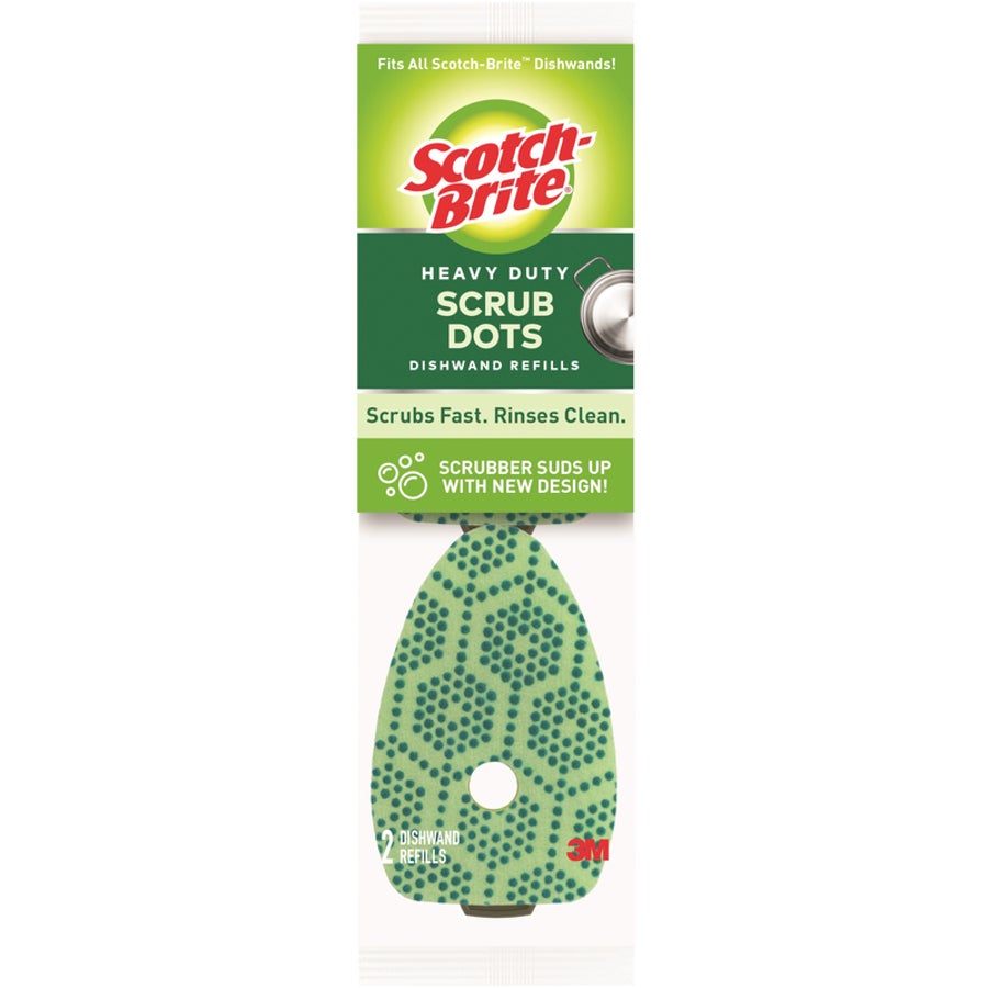Sponge, Dish Wand Scrub, Green, Refill,1 - 2 COUNT