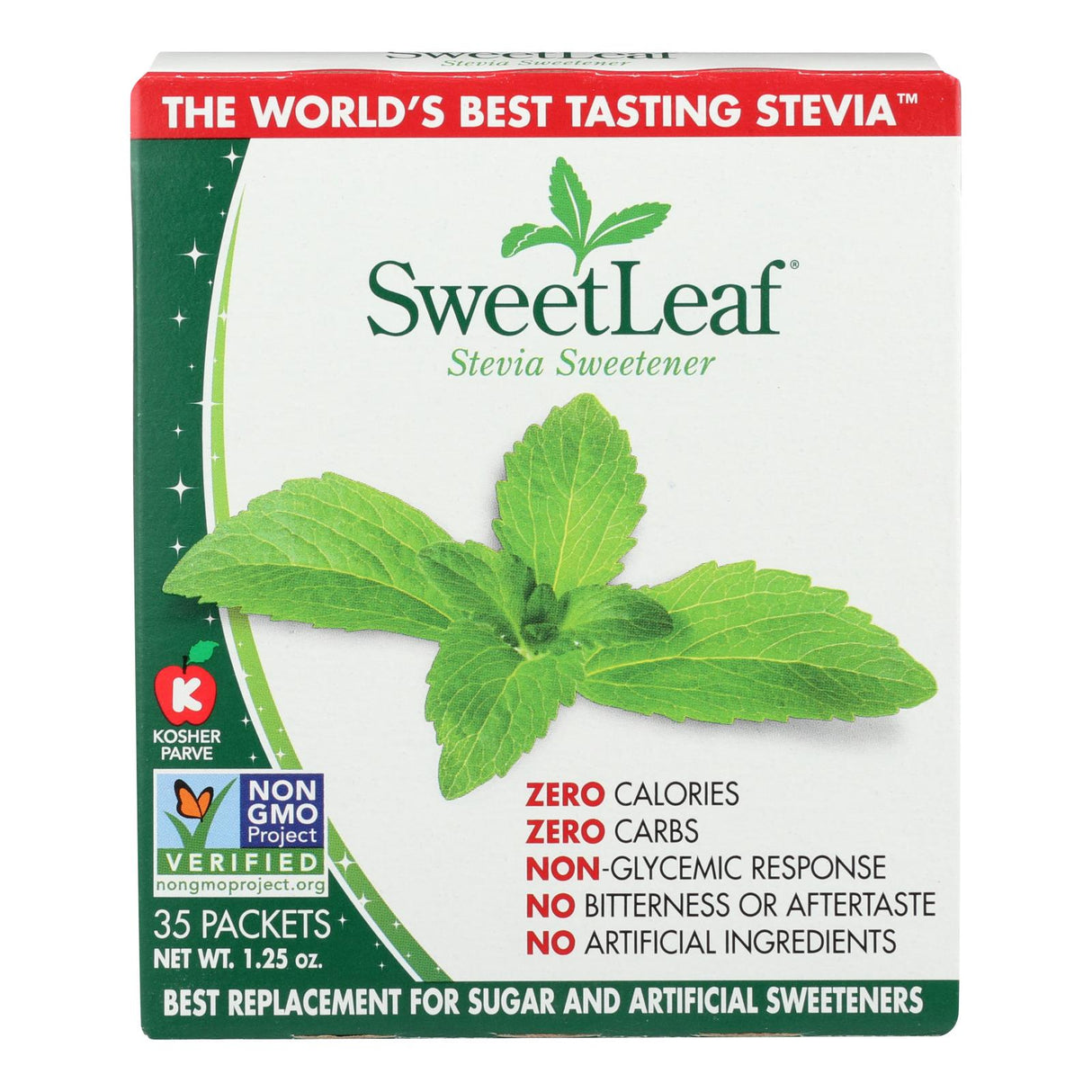 Sugar Substitute, Stevia, Packets,1 - 35 COUNT