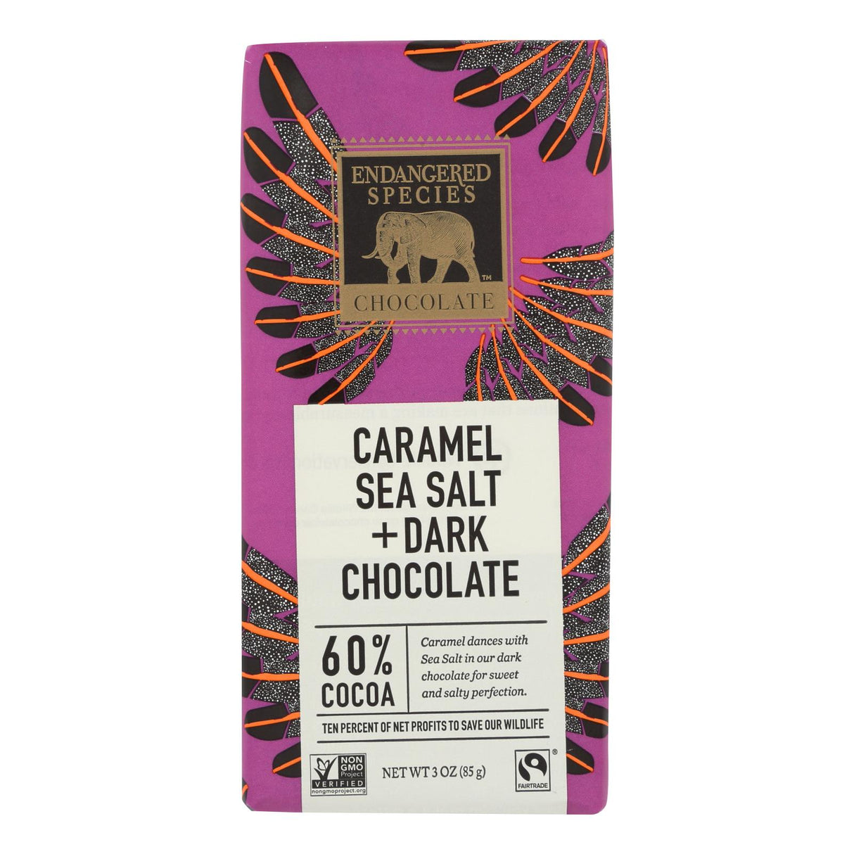 Candy Bars, Dark Chocolate, Eagle, with Caramel & Sea Salt,12 - 3 OUNCE