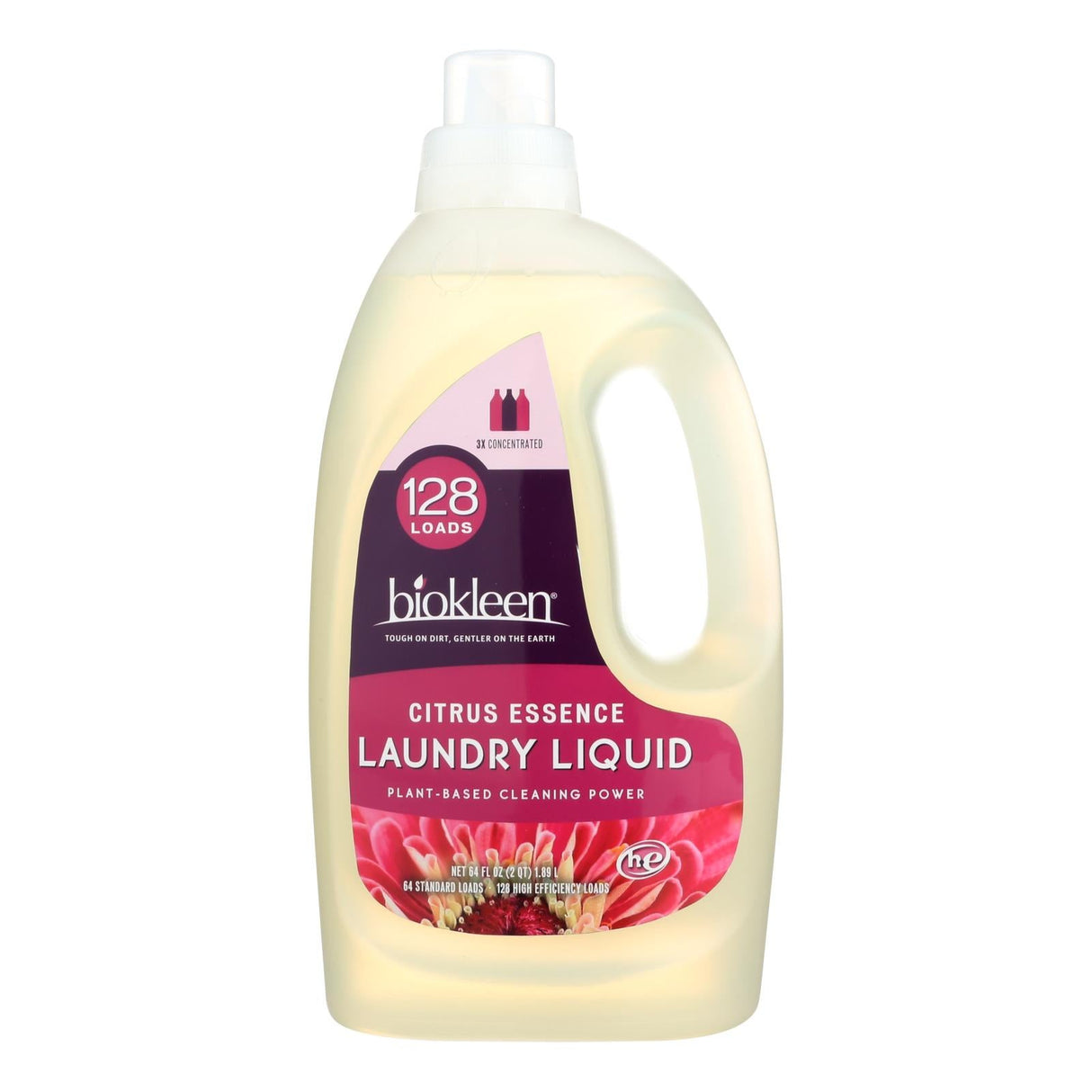 Laundry Detergent, 3x Concentrated, Liquid, Citrus Essence, High Efficiency,6 - 64 FLUID