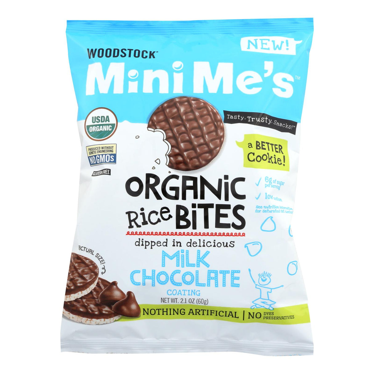 Rice Cake Bites, Milk Chocolate Covered,8 - 2.1 OUNCE