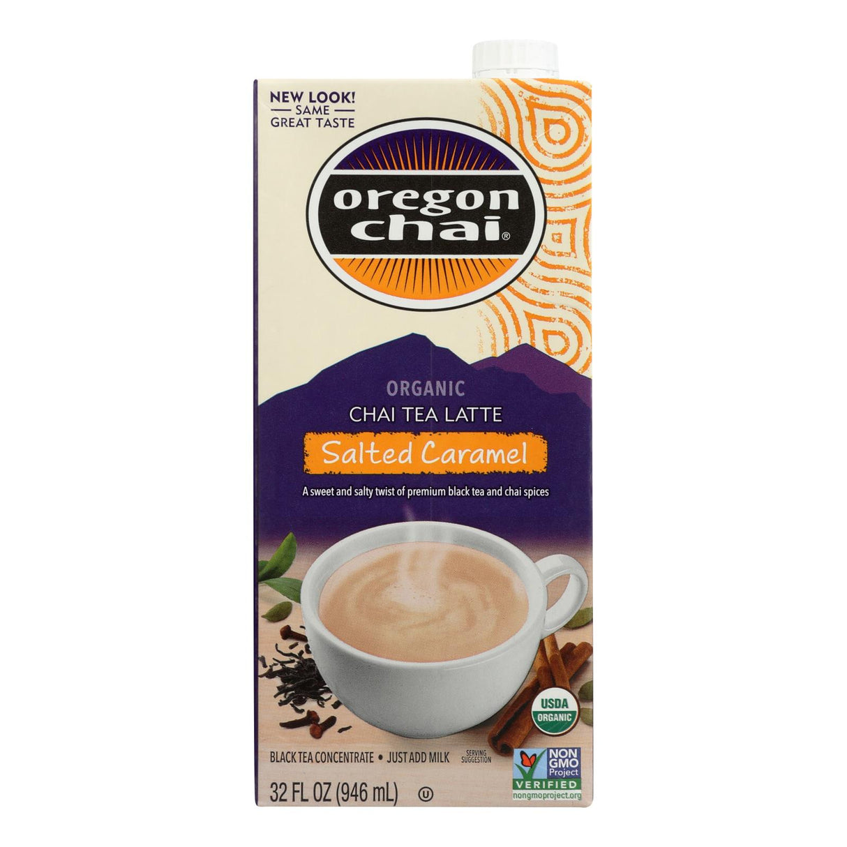 Tea Concentrate, Chai Latte Black, Salted Caramel,6 - 32 FLUID