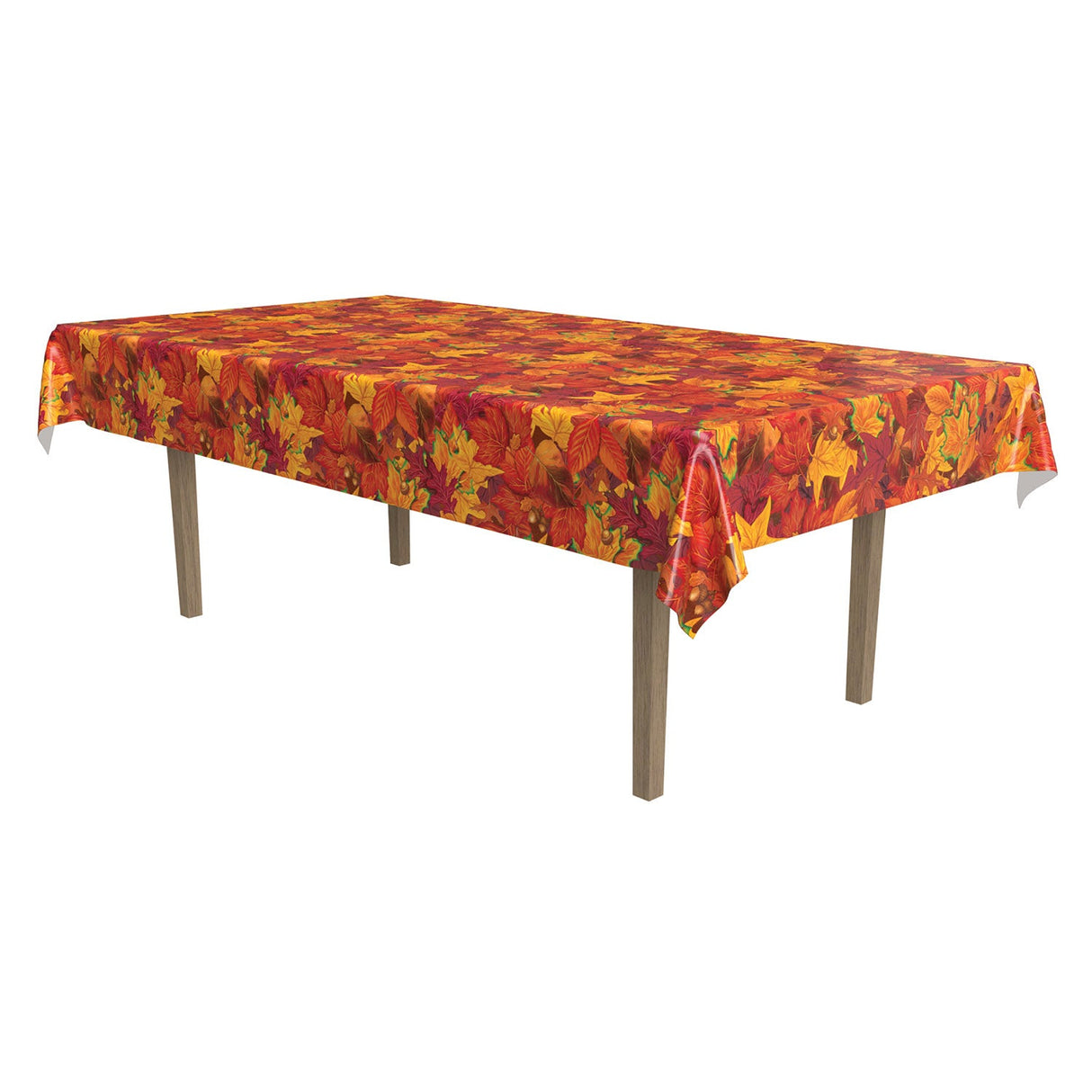 Table Cover, Fall Leaf, 54 x 108 Inch, Plastic,1 - 12 COUNT