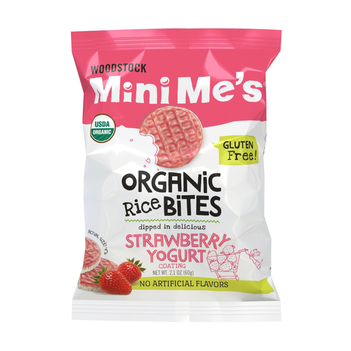 Rice Cake Bites, Strawberry Yogurt Covered,8 - 2.1 OUNCE