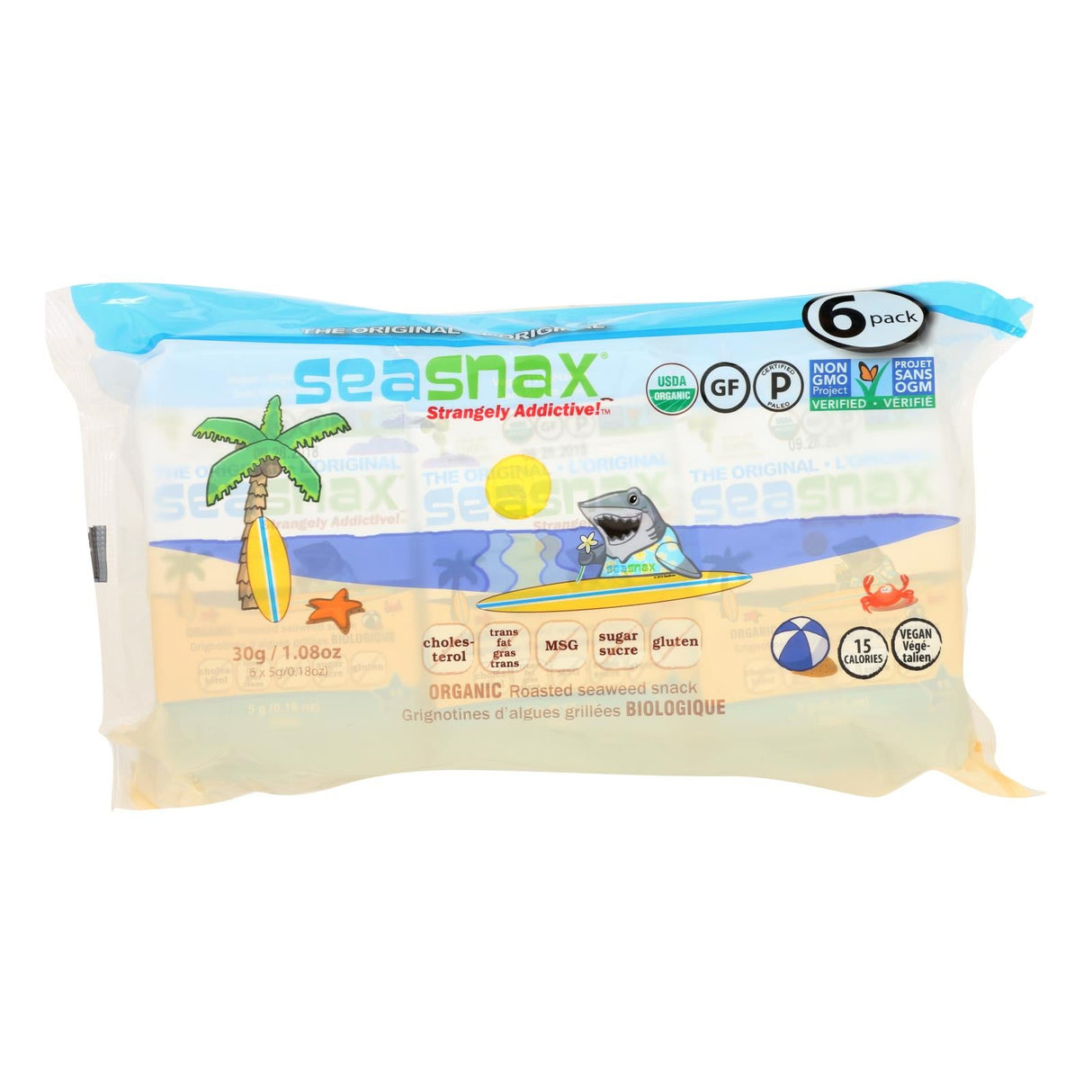 Snacks, Seaweed, Roasted,12 - 1.08 OUNCE