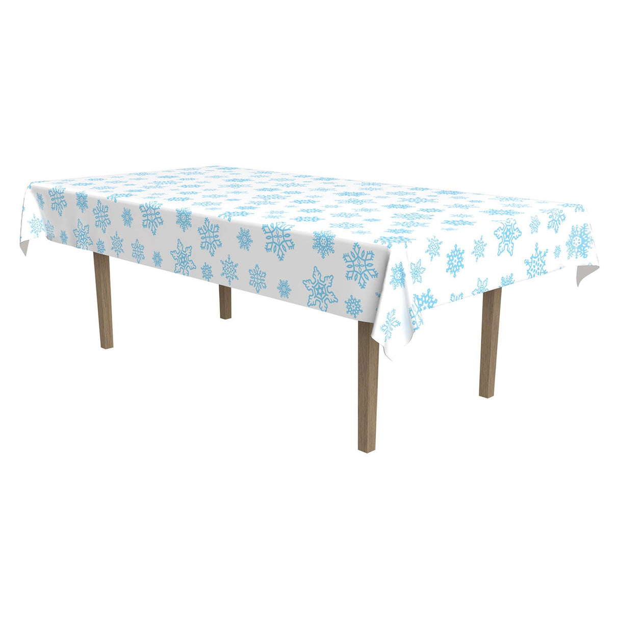 Table Covers, Snowflake, 54 x 108 Inch, Plastic,1 - 12 COUNT