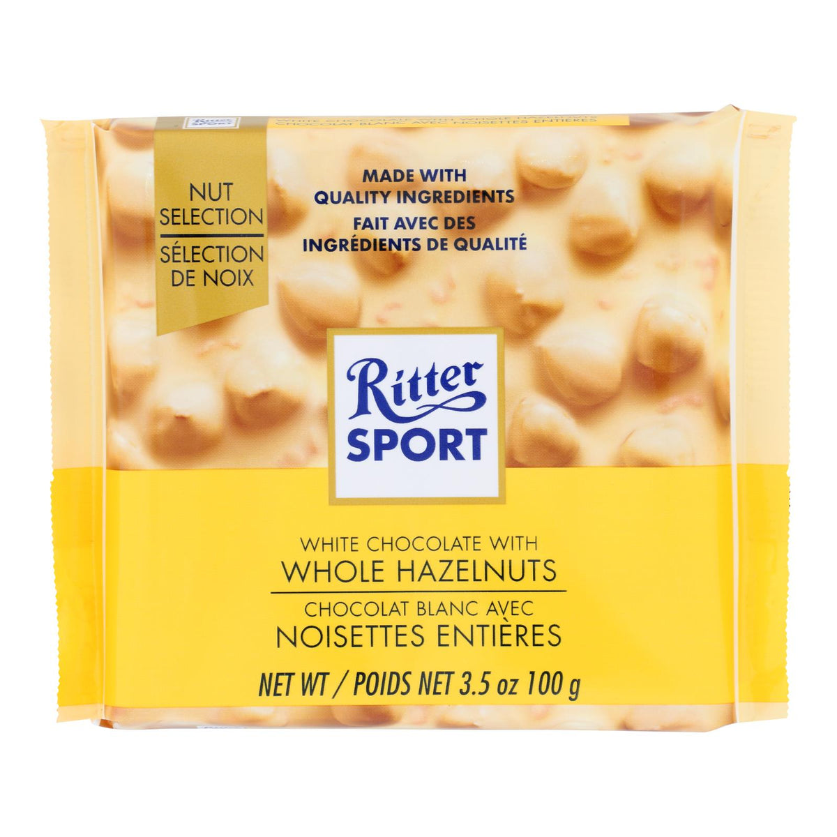 Candy Bars, White Chocolate, with Whole Hazelnuts,10 - 3.5 OUNCE