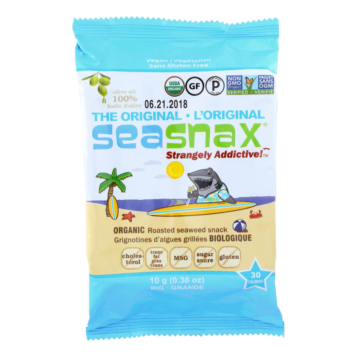 Snacks, Roasted Seaweed, Original, Full Sheet,12 - 0.36 OUNCE