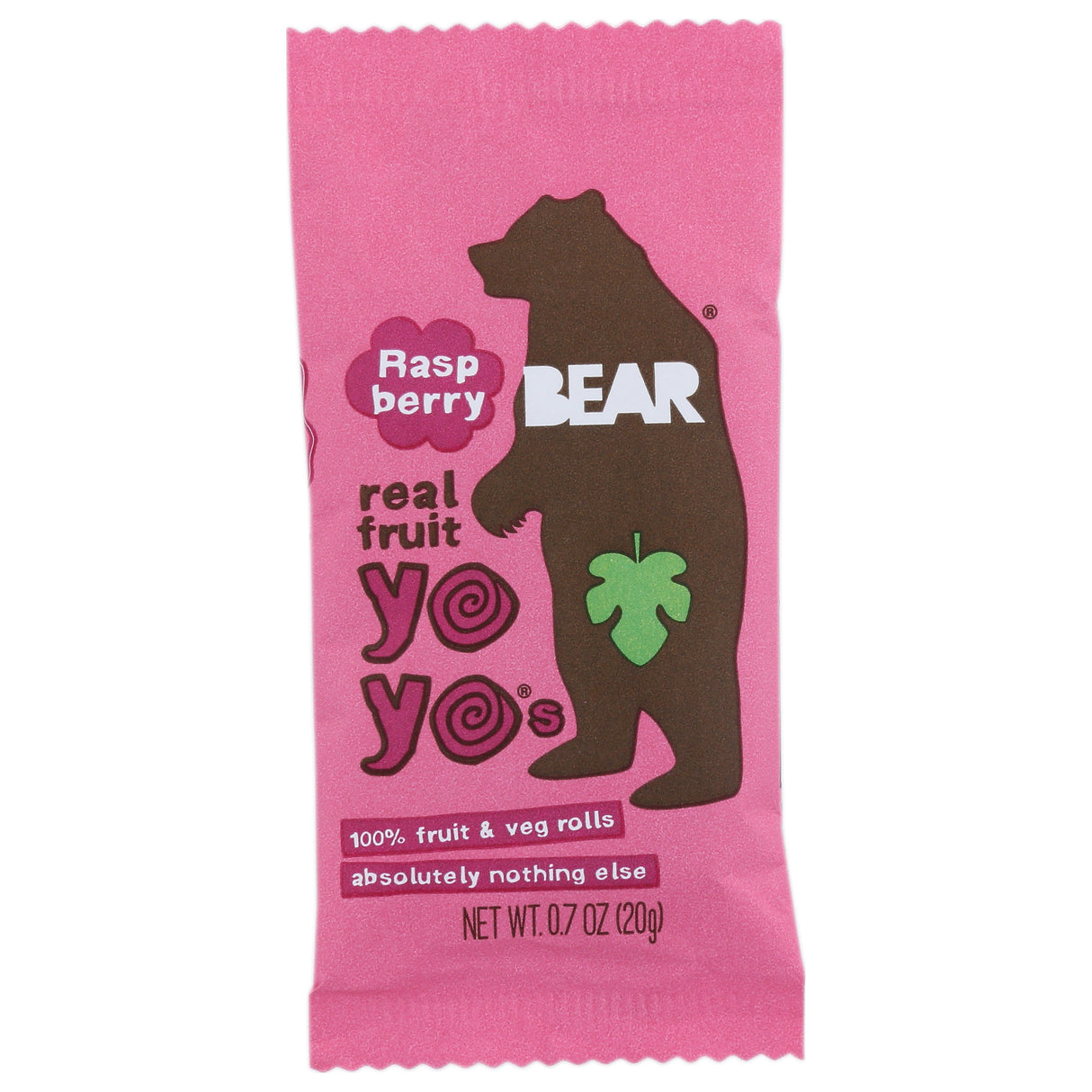 Snack, Fruit Roll, Raspberry Yo Yo, Single-Serve,12 - 0.7 OUNCE