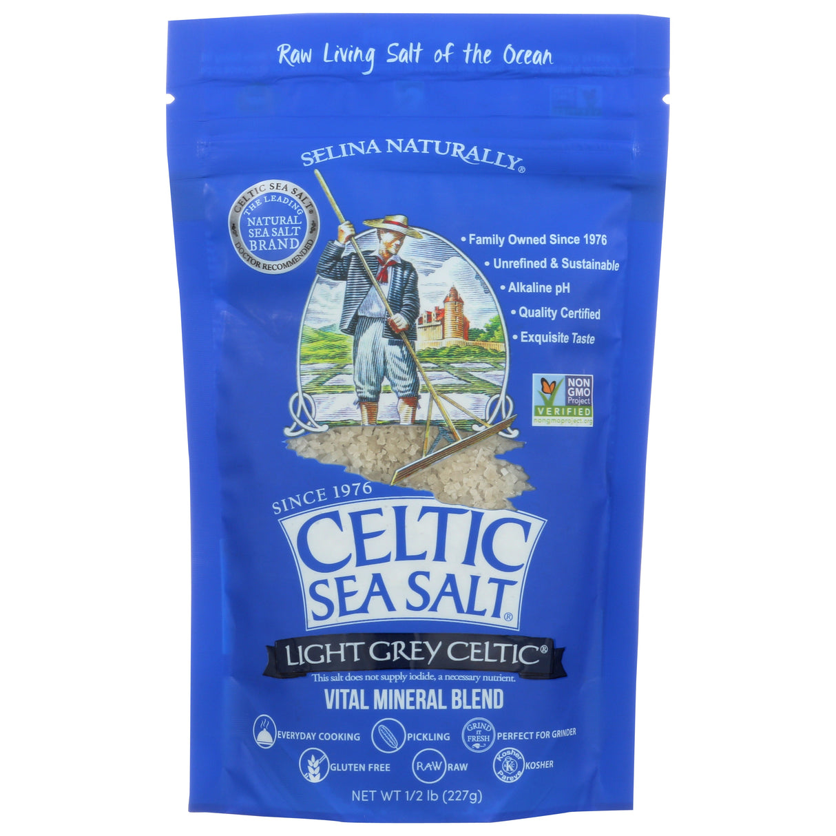 Salt, Sea, Light Grey, Coarse,6 - 8 OUNCE