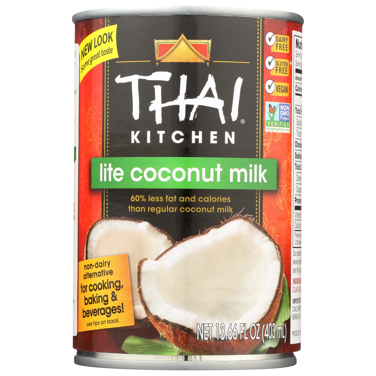 Milk, Coconut, Lite, Shelf-Stable,12 - 13.66 OUNCE