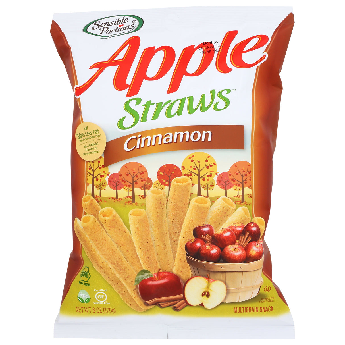Snacks, Apple Straws, Cinnamon,12 - 6 OUNCE