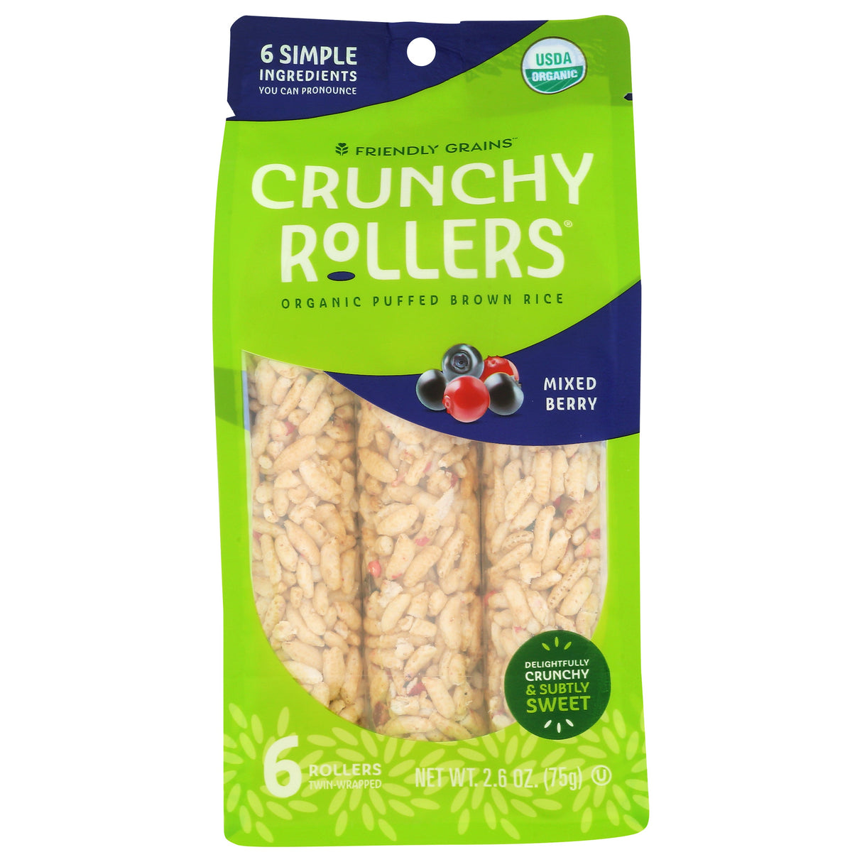 Snacks, Crunchy Rice Roll, Mixed Rice,8 - 2.6 OUNCE