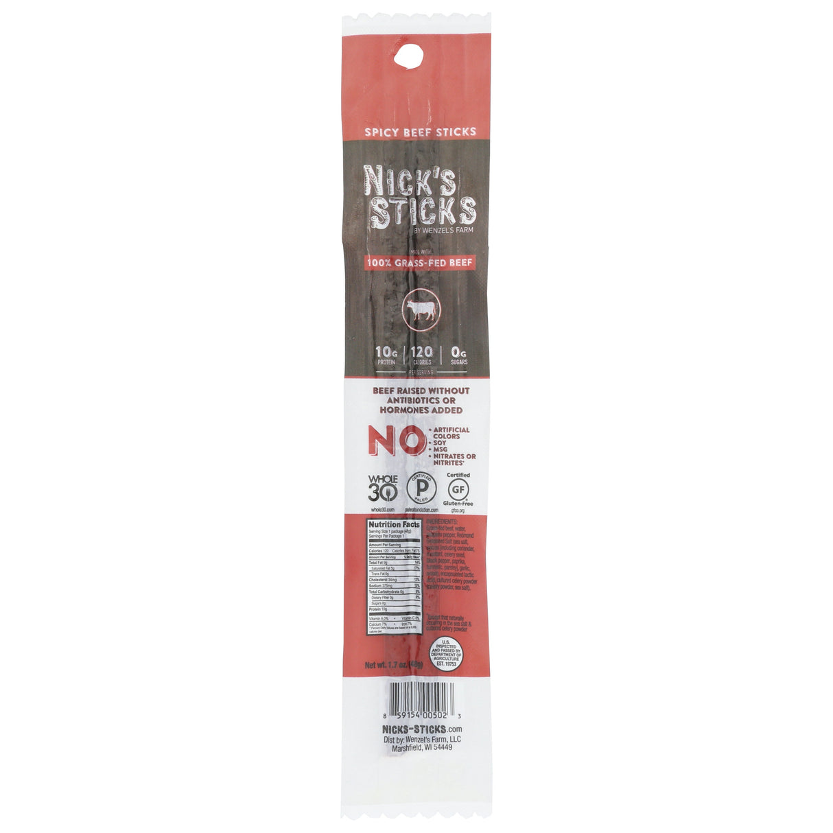 Beef Sticks, Spicy, Individually-Wrapped,25 - 1.7 OUNCE