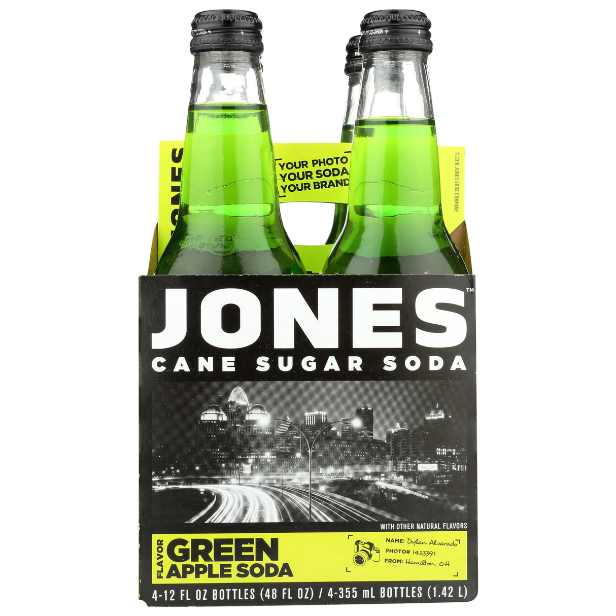 Soft Drink, Green Apple, Glass, Single-Serve, Shelf-Stable, 12 Fluid Ounce,6 - 4 COUNT