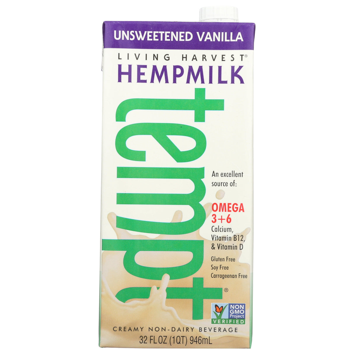 Milk, Hemp, Unsweetened Vanilla, Shelf-Stable,12 - 32 FLUID