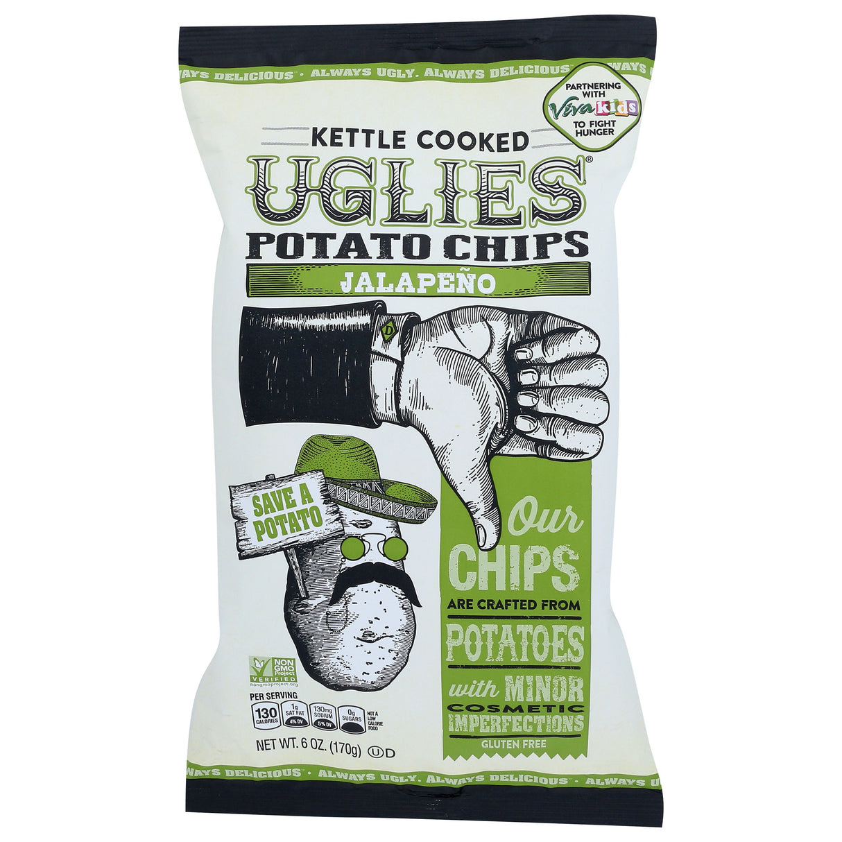 Chips, Potato, Kettle, Jalapeno,12 - 6 OUNCE