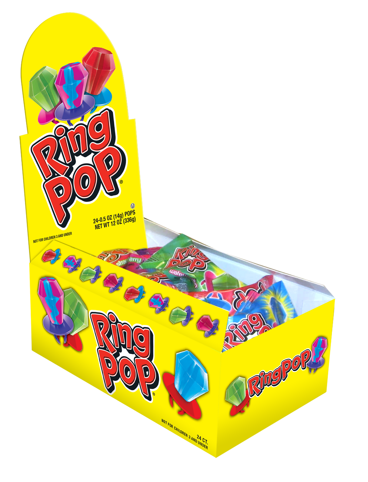 Candy Suckers, Ring, Assorted, Individually-Wrapped,24 - 24 COUNT