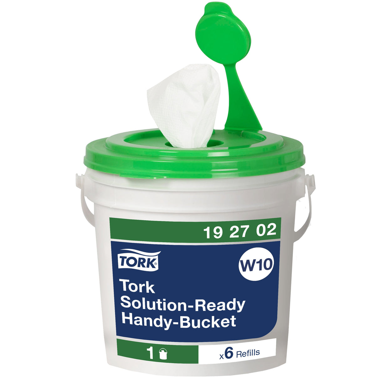 Towels, Cleaning, 1-Ply, White, 12 x 12.5 Inch, Solution-Ready Bucket,6 - 110 COUNT