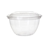 Bowl, Salad, 18 Ounce, Plastic, Clear, Round, with Lid, PLA, Compostable, 18 Ounce,1 - 150 COUNT