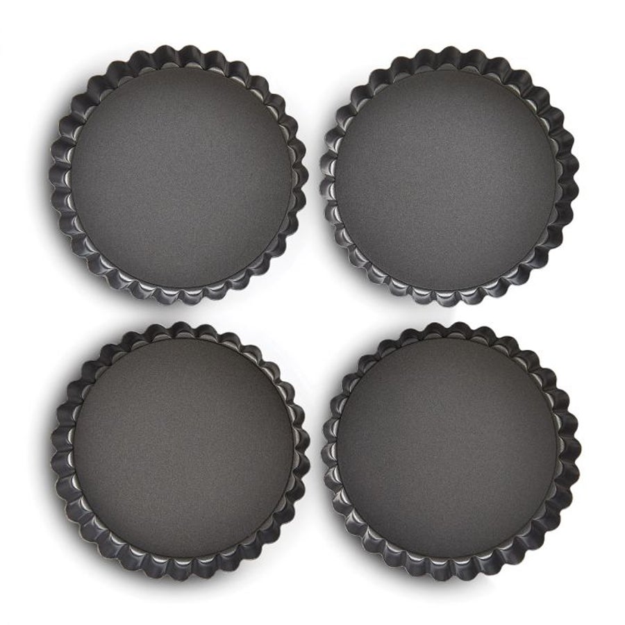 Pans, Quiche, 4.25 Inch, Nonstick, Steel,6 - 4 COUNT
