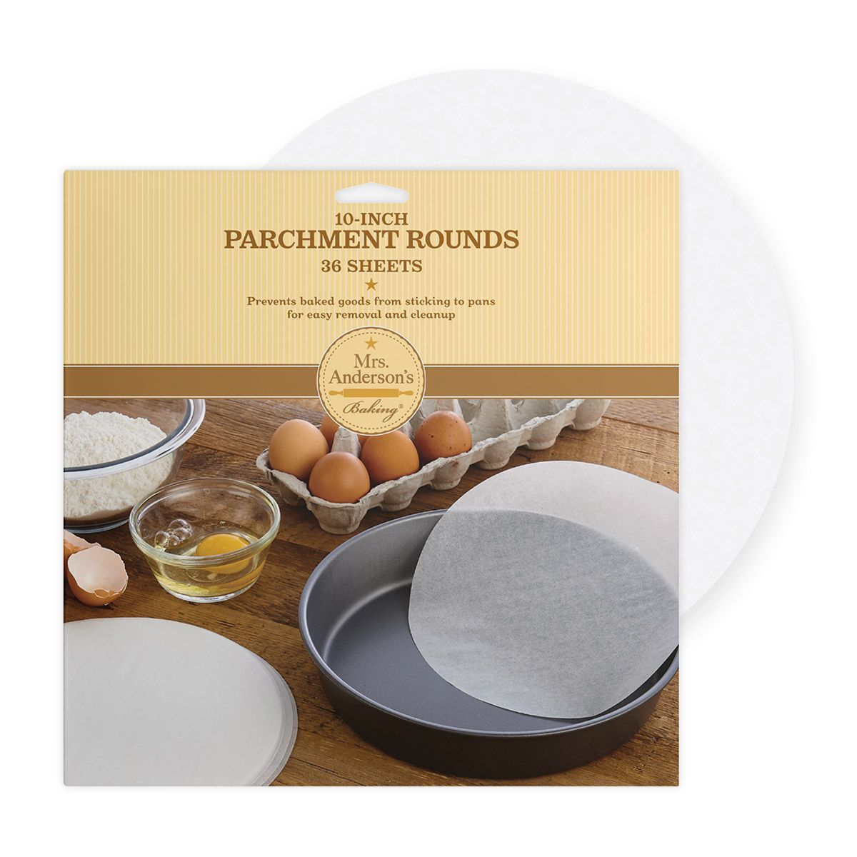 Paper Sheet, Parchment, 10 Inch, Round, White,120 - 36 COUNT