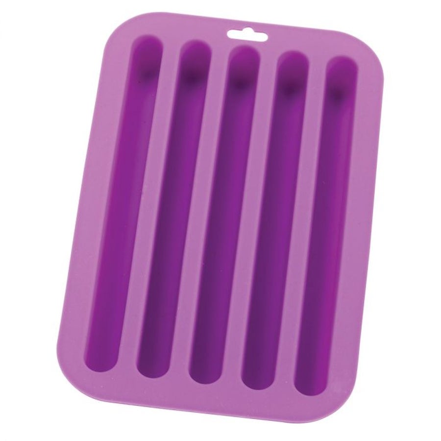 Mold, Ice, 5-Compartment, Stick, Silicone, Purple,6 - 1 COUNT