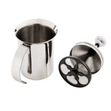 Frother, Milk, 14 Ounce, Stainless Steel & Nylon, Built-In Double Mesh Aerator,1 - 1 COUNT