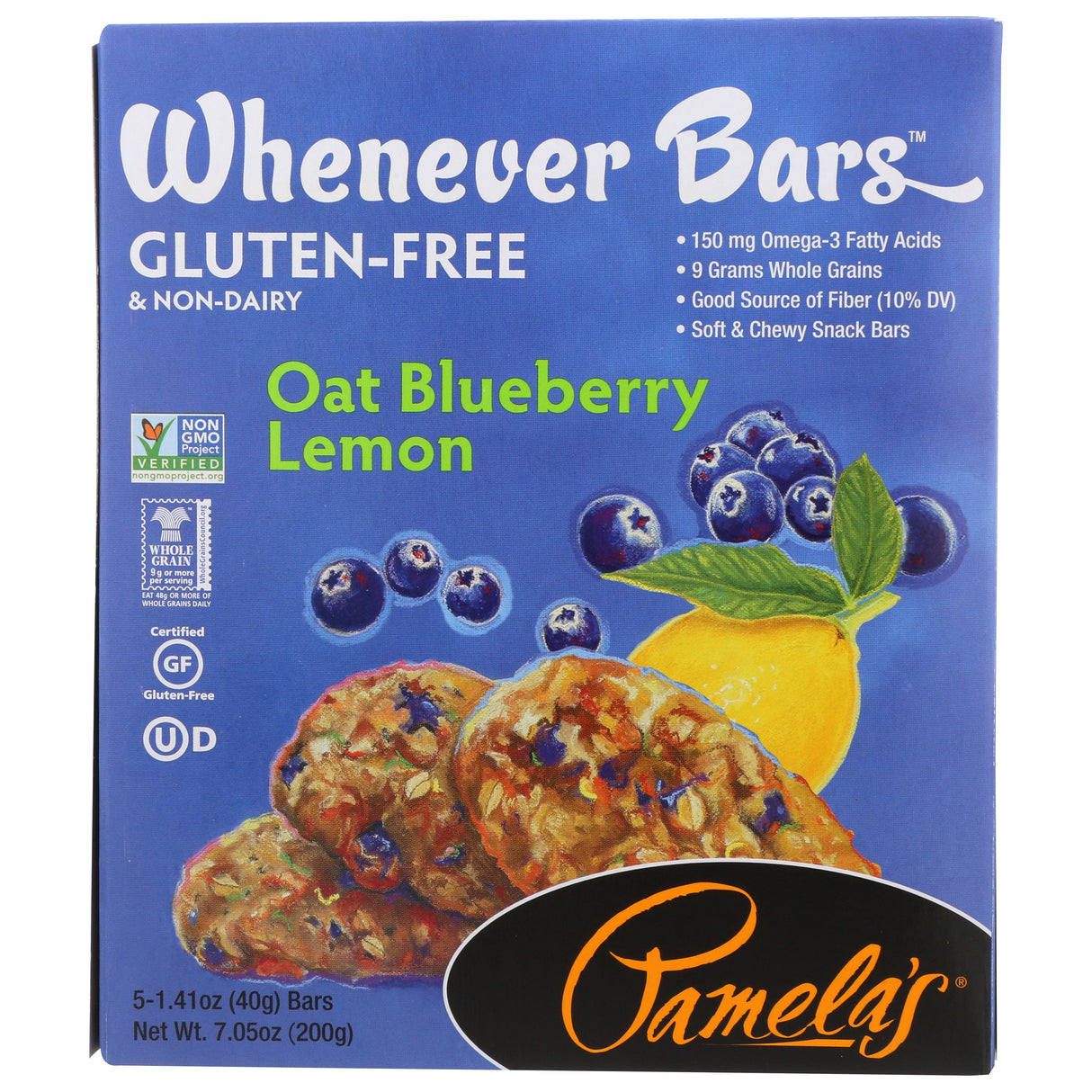 Bars, Soft & Chewy, Oat/Blueberry/Lemon,6 - 7.05 OUNCE