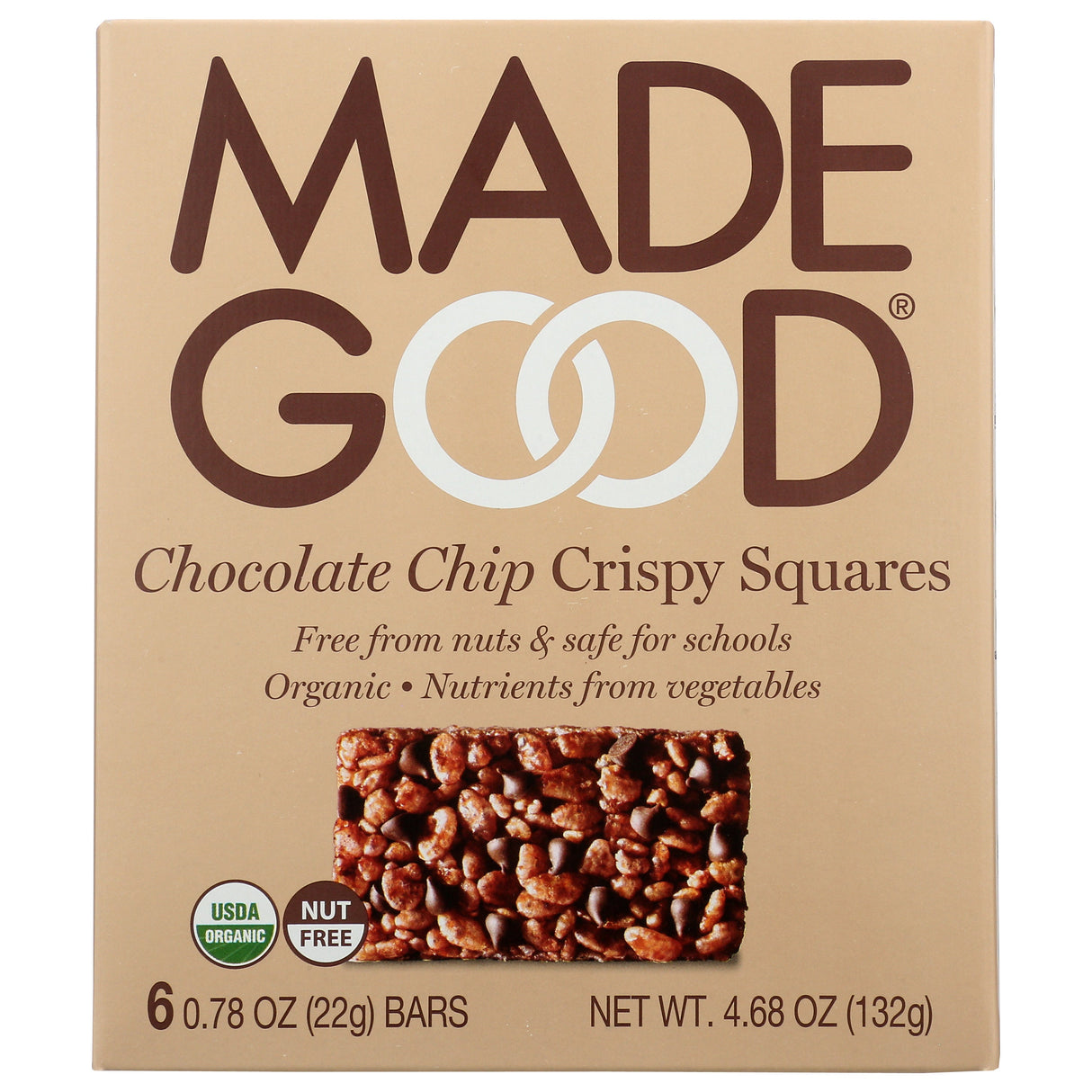 Snacks, Crispy Rice, Chocolate Chip,6 - 4.68 OUNCE