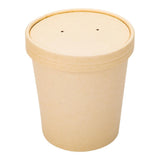 Lids, Bio Tek, Paper, Natural, fits 16 Ounce Soup Containers,1 - 25 COUNT
