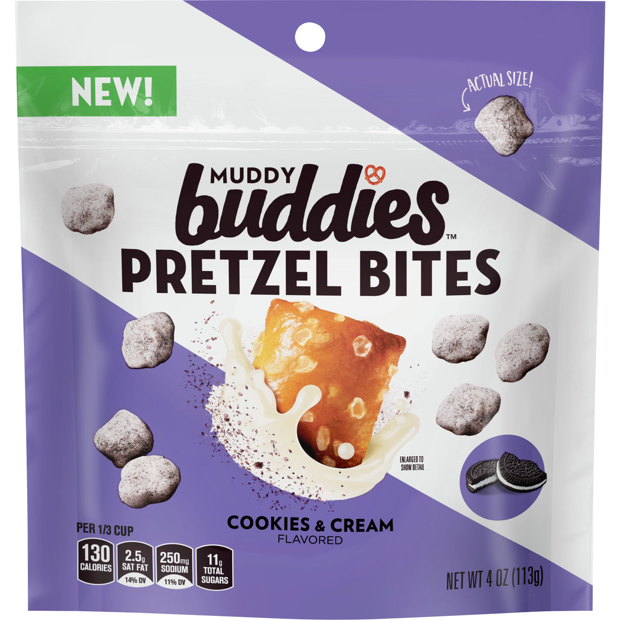 Pretzel Bites, Muddy Buddies, Cookies & Cream,8 - 4 OUNCE