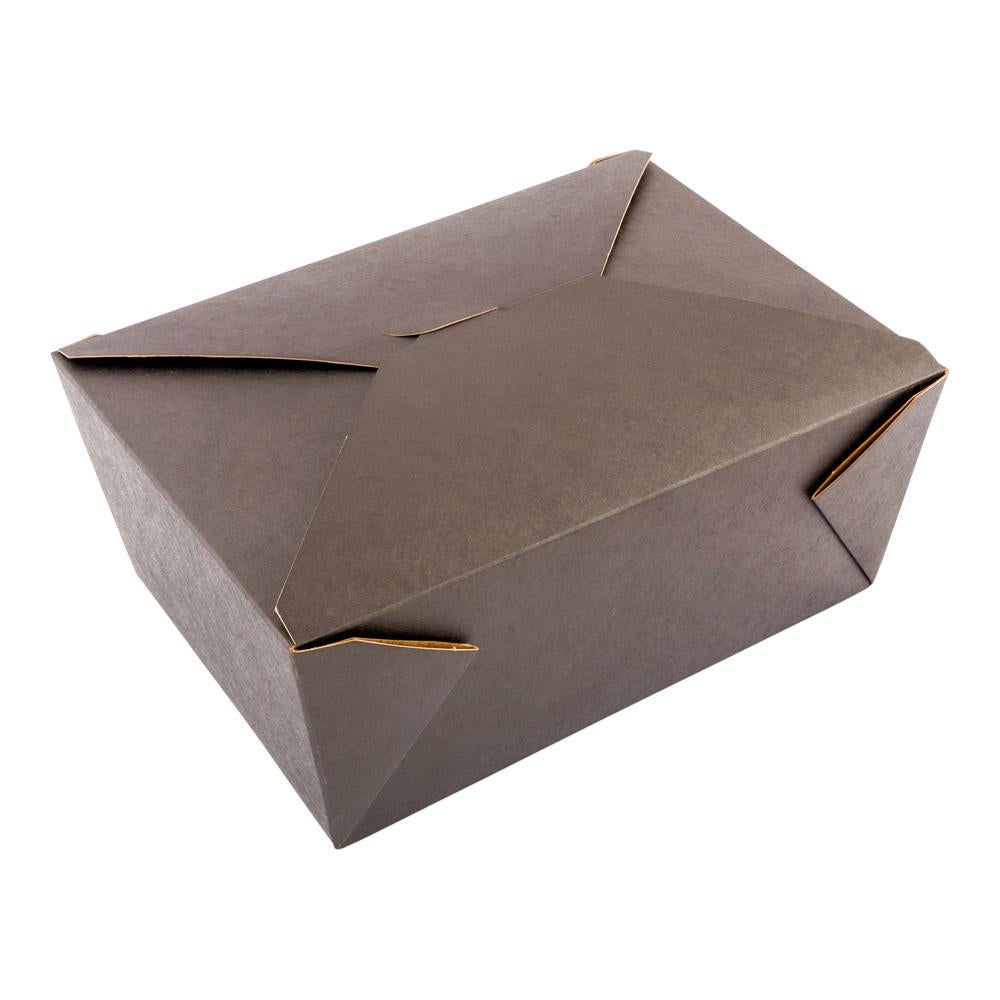 Containers, Take-Out, 98 Ounce, Paper, Black, Rectangular, 8.5 x 6.25 x 3.5 Inch,1 - 50 COUNT