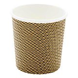 Cups, Coffee, 4 Ounce, Paper, Mocha Pin Check, Spiral Wall, 2.50 x 2.50 x 2.25 Inch,25 - 1 EACH