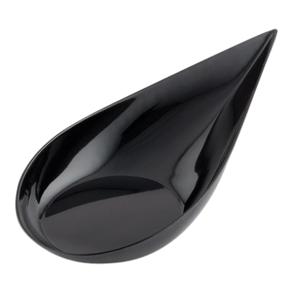 Spoons, Appetizer, Teardrop Shaped, Plastic, Black, 4 x 2 x 0.50 Inch,1 - 20 COUNT