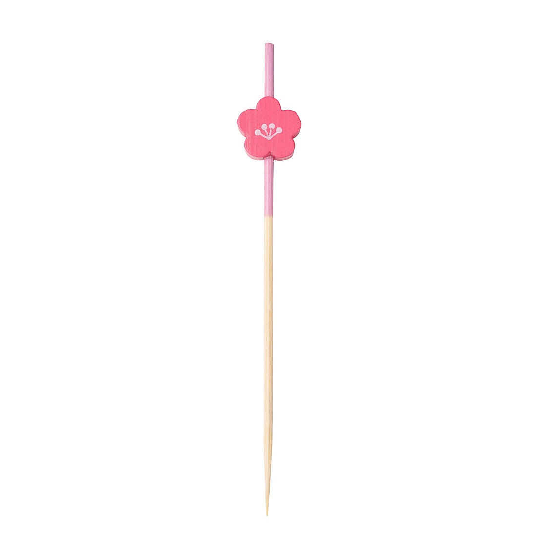 Skewers, Pink Flower, 3.5 Inch, Bamboo,1 - 1000 COUNT