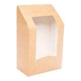 Containers, Sandwich, 6 x 3.75 x 2 Inch, Paper, Brown, Rectangular, with Window,1 - 50 COUNT