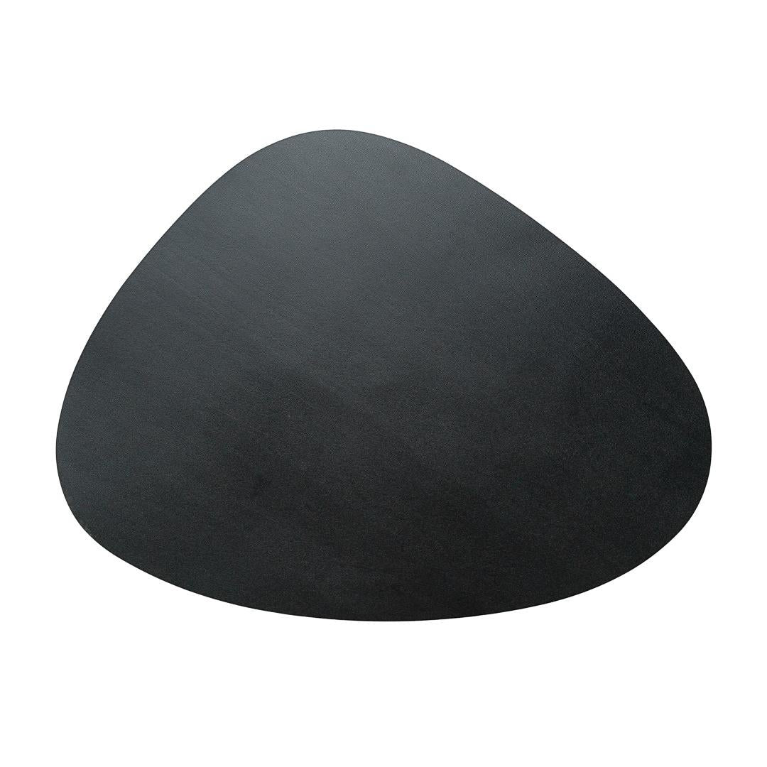 Placemats, 16 x 12 Inch, Vinyl, Black, Egg-Shaped,1 - 6 COUNT