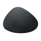 Placemats, 16 x 12 Inch, Vinyl, Black, Egg-Shaped,1 - 6 COUNT