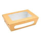Boxes, Lunch, 57 Ounce, Paper, Kraft, Rectangular, 8 x 5.5 x 2.5 Inch, with Window, X-Large,1 - 50 COUNT