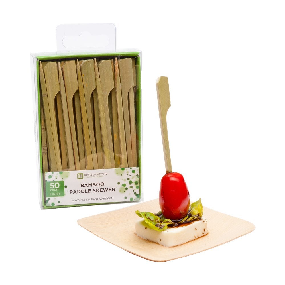 Skewers, Paddle, 4 Inch, Bamboo,1 - 50 COUNT