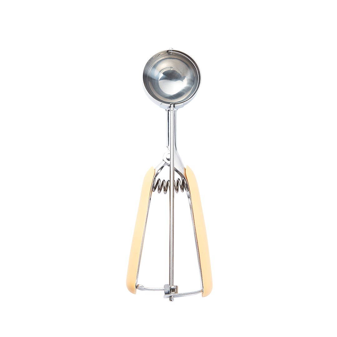 Scoop, Ice Cream, 2 Ounce, Stainless Steel, with Yellow Handle, #20,1 - 1 EACH