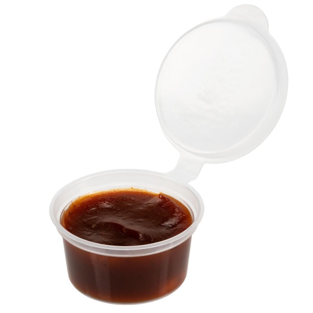 Cups, 1.5 Ounce, Plastic, Clear, Hinged Lid,1 - 100 COUNT