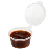 Cups, 1.5 Ounce, Plastic, Clear, Hinged Lid,1 - 100 COUNT