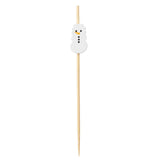 Skewers, Snowman, 3.5 Inch, Bamboo,1 - 1000 COUNT