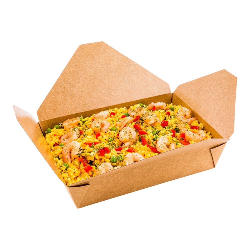 Containers, Take-Out, 49 Ounce, Paper, Kraft, Rectangular, 8.5 x 6.25 x 2 Inch,1 - 50 COUNT