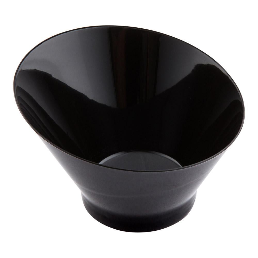 Bowls, 8 Ounce, Plastic, Black, Round Incline,1 - 20 COUNT