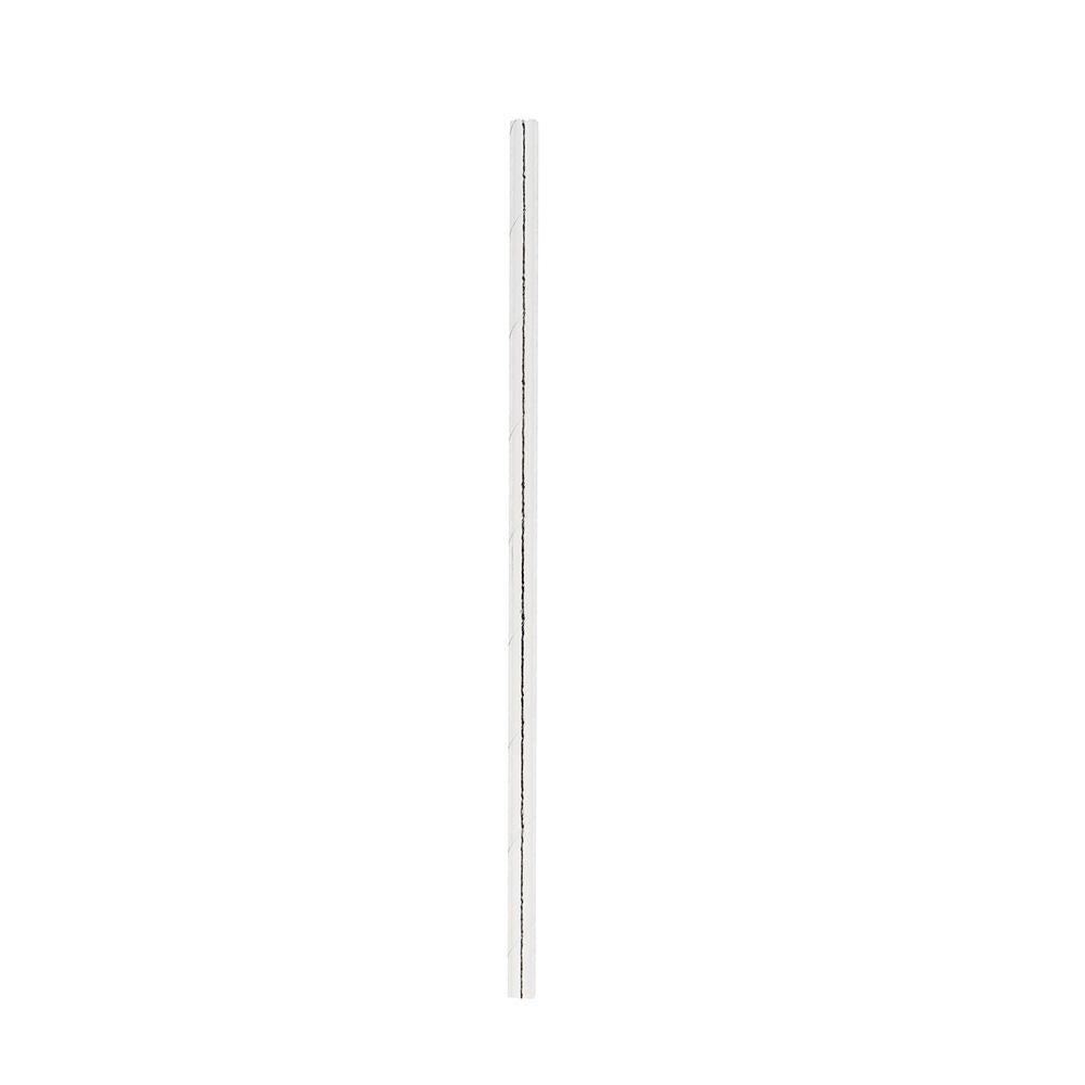 Straws, 7.75 Inch, Paper, Metallic Silver, Biodegradable,1 - 25 COUNT